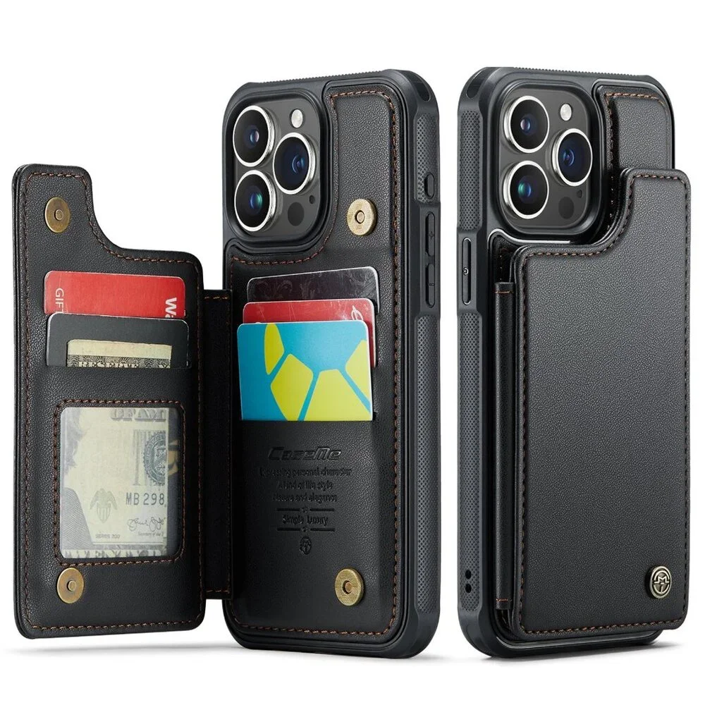 CaseMe C22 for iPhone 15 Pro Max PU Leather Wallet Case‎ with RFID Blocking Card